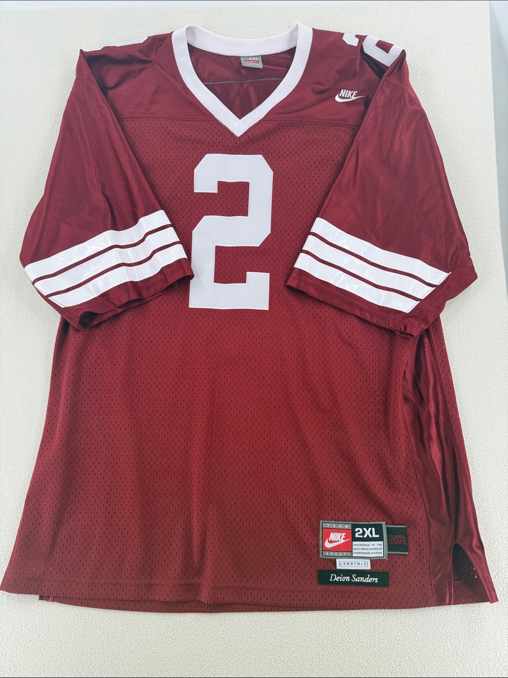 Nike Men’s Maroon and White Football Jersey #2